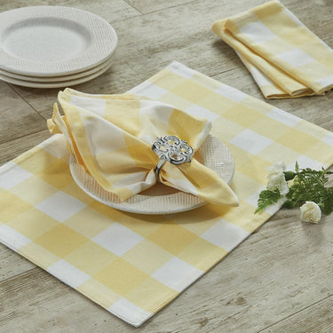 Wicklow Check Yellow Waffle Dishtowels - Set of 3 Park Designs - The Fox Decor